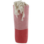 Les poulettes bijoux - fouta drap plage et hammam coton nid d'abeille rouge brique r