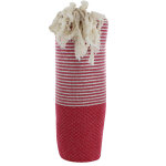 Les poulettes bijoux - fouta drap plage et hammam coton nid d'abeille rouge fonc� pe