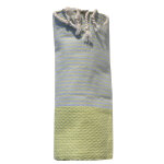 Les poulettes bijoux fouta drap plage et hammam coton nid d'abeille vert petites ray