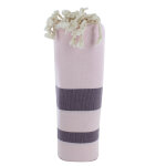 Les poulettes bijoux - fouta drap plage et hammam coton rose ray� prune