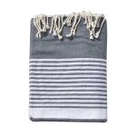 Les poulettes bijoux - grand fouta drap plage et hammam coton couleur bleu marine ra