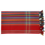 Les poulettes bijoux - kikoy par�o rouge rayures turquoise