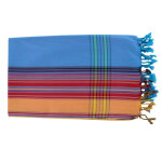 Les poulettes bijoux - kikoy par�o turquoise ray� jaune