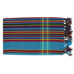 Les poulettes bijoux - kikoy par�o turquoise � rayures