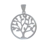 Les poulettes bijoux - pendentif arbre de vie argent