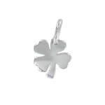 Les poulettes bijoux - pendentif argent 925 rhodi� mini tr�fle