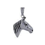 Les poulettes bijoux - pendentif argent 925 t�te de cheval