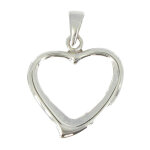 Les poulettes bijoux - pendentif argent mon coeur