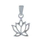 Les poulettes bijoux - pendentif argent fleur de lotus ajour�