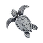 Les poulettes bijoux - pendentif argent grande tortue des gal�pagos