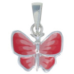 Les poulettes bijoux - pendentif argent petit papillon des iles �maill� - classics -
