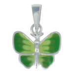Les poulettes bijoux - pendentif argent petit papillon des iles �maill� - classics -