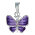 Les poulettes bijoux - pendentif argent petit papillon des iles �maill� - classics -