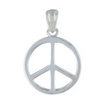 Les poulettes bijoux - pendentif argent petit peace and love