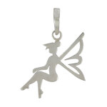 Les poulettes bijoux - pendentif argent petite f�e