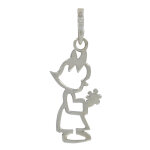 Les poulettes bijoux - pendentif argent petite fille