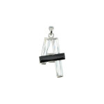 Les poulettes bijoux - pendentif argent premiere lettre cristal