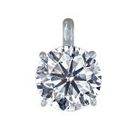 Les poulettes bijoux - pendentif argent strass rond cristal 10mm