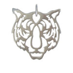 Les poulettes bijoux - pendentif argent t�te de tigre