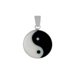 Les poulettes bijoux - pendentif argent yin et yang