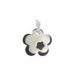 Les poulettes bijoux - pendentif chance onyx noir argent et onyx