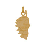 Les poulettes bijoux - pendentif plaqu� or carte corse