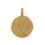 Les poulettes bijoux - pendentif plaqu� or constellation g�meaux et strass