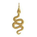 Les poulettes bijoux - pendentif plaqu� or long serpent