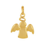 Les poulettes bijoux - pendentif plaqu� or petit ange aur�ol�