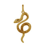 Les poulettes bijoux - pendentif plaqu� or serpent