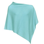 Les poulettes bijoux - poncho 100% cachemire 2 fils classics - bleu