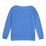 Les poulettes bijoux - pull col bateau 100% cachemire 2 fils - bleue - taille m