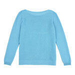 Les poulettes bijoux - pull col bateau 100% cachemire 2 fils - turquoise - taille m