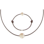 Les poulettes bijoux set collier et bracelet lien la perle rose des poulettes - clas