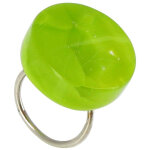 Les poulettes bijoux - v bague verre bonbons vert granny