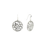Les poulettes bijoux - v boucles d'oreilles en argent coeurs encercl�s