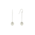 Les poulettes bijoux - v boucles d'oreilles diamant d'argent - perles argent diamant