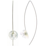 Les poulettes bijoux - v boucles d'oreilles verre bulles transparentes