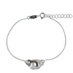 Les poulettes bijoux - v bracelet argent rhodi� menottes