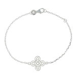 Les poulettes bijoux - v bracelet argent rosace