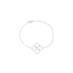 Les poulettes bijoux - v bracelet en argent tr�fle de coeur