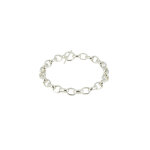 Les poulettes bijoux - v bracelet gourmette argent 925 - maillons ovales