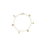 Les poulettes bijoux - v bracelet petites m�dailles plaqu� or