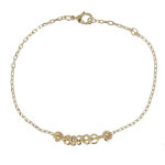 Les poulettes bijoux - v bracelet plaqu� or sept petits anneaux