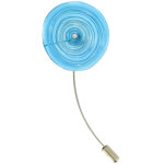 Les poulettes bijoux - v broche en argent et coquelicot bleu azur