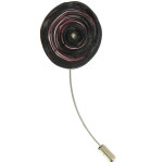 Les poulettes bijoux - v broche en argent et coquelicot noir