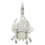 Les poulettes bijoux - v charms argent araign�e et ses strass