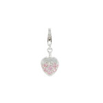 Les poulettes bijoux - v charms bracelet argent 925 - fraise argent et zirconias ros