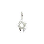 Les poulettes bijoux - v charms bracelet poisson lune - argent 925 et strass
