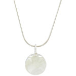 Les poulettes bijoux - v collier en argent et sa bulle de verre blanche